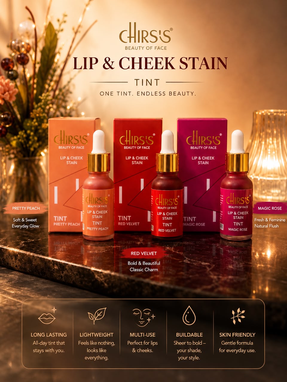 CHIRS'S Lip & Cheek Tint