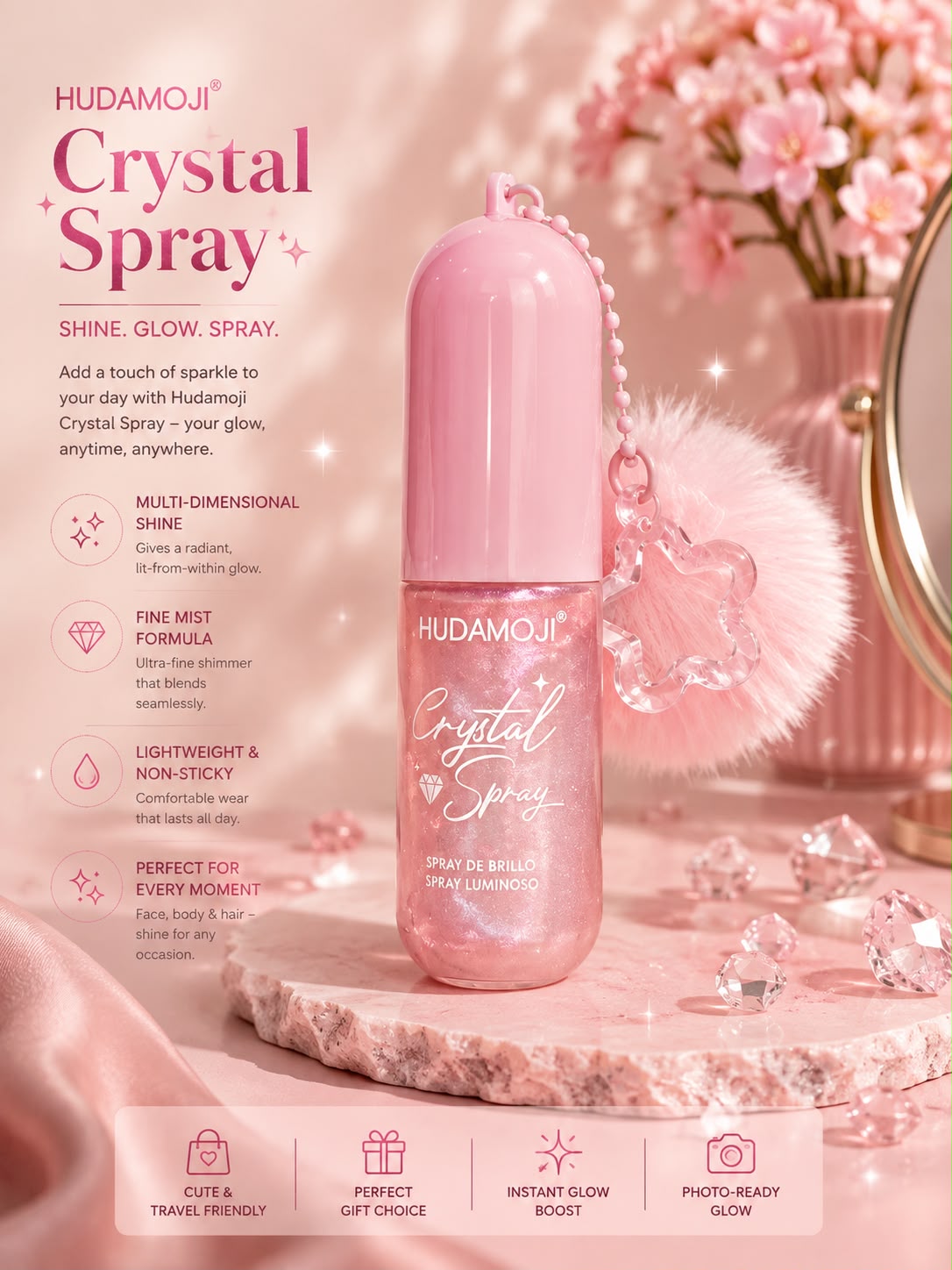 HUDAMOJI Crystal Spray Highlighter