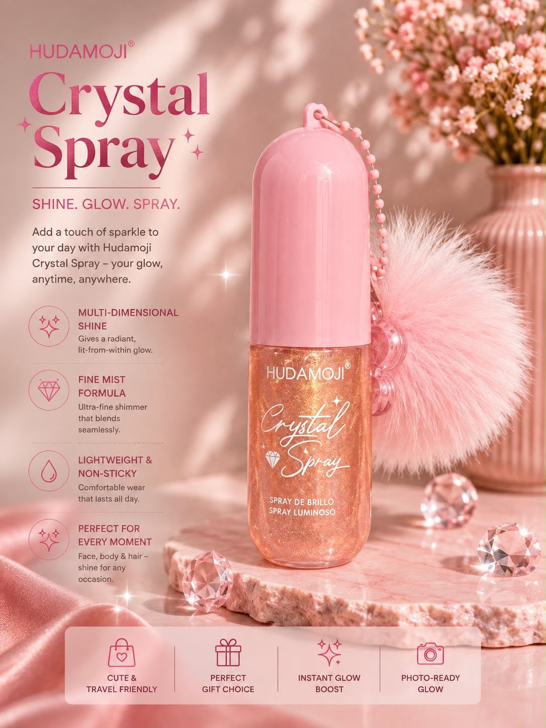HUDAMOJI Crystal Spray Highlighter