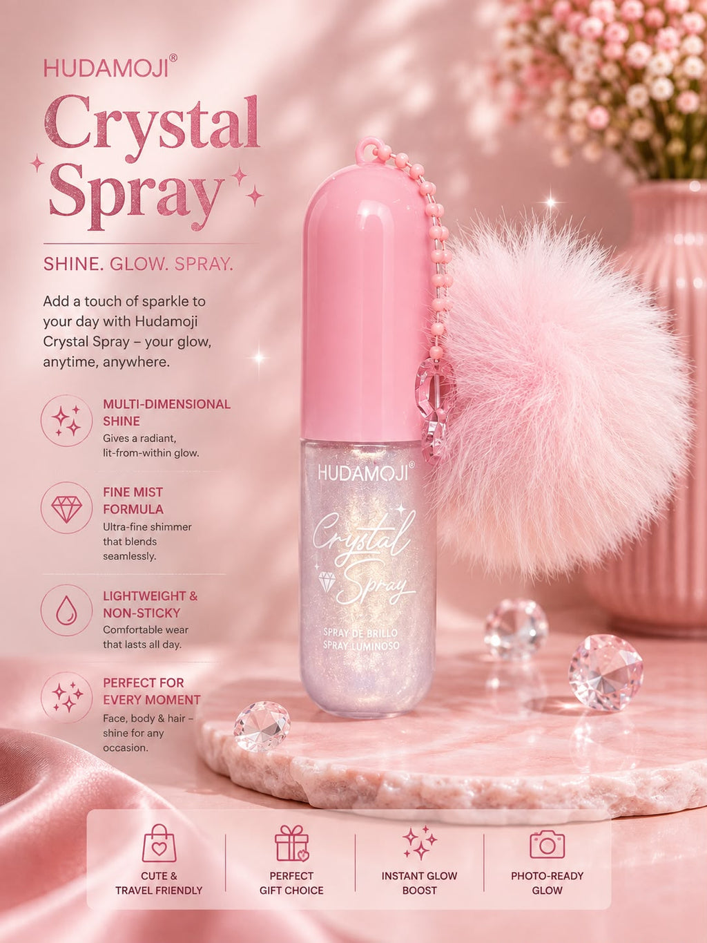 HUDAMOJI Crystal Spray Highlighter