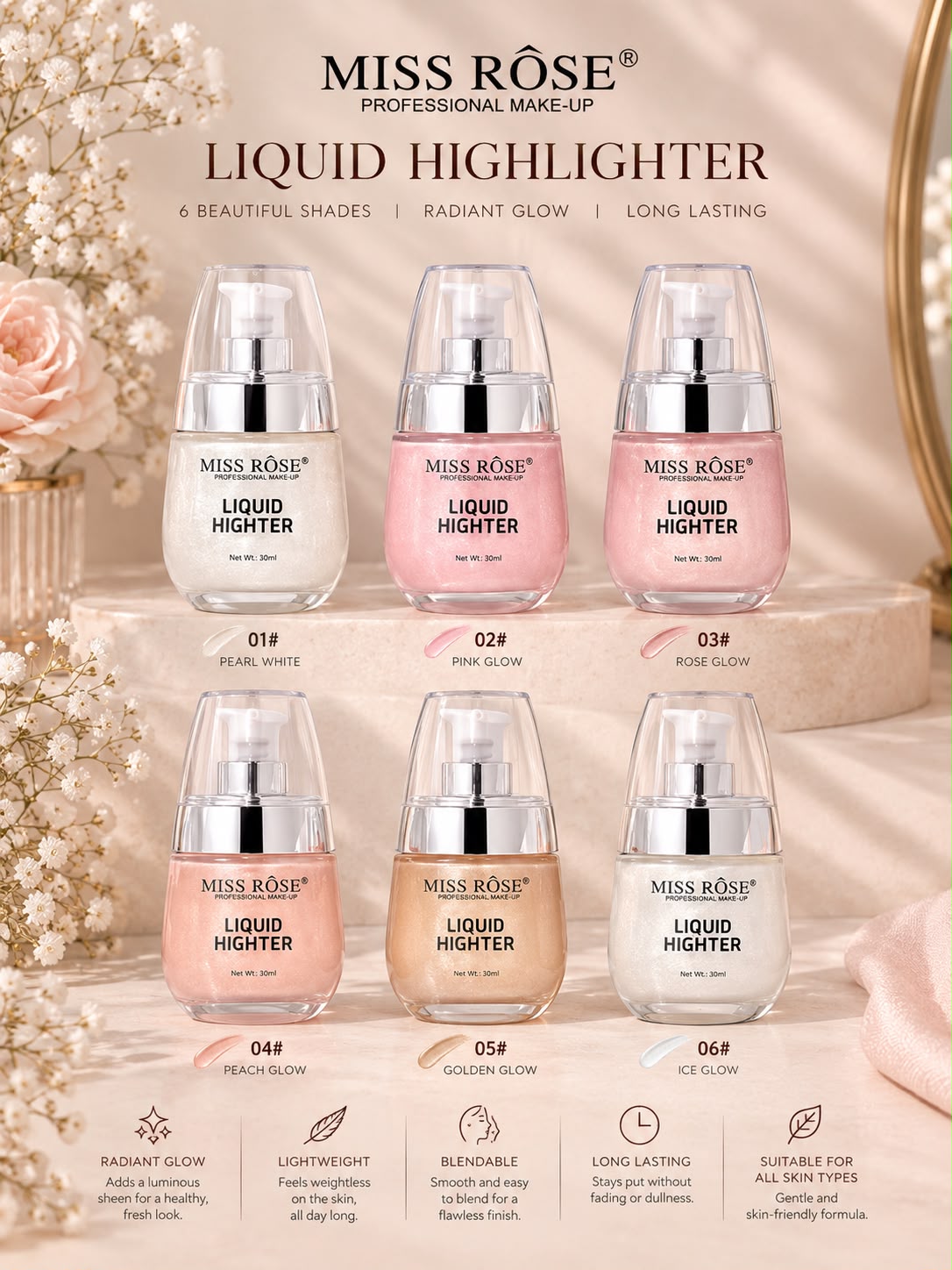 Miss Rose Liquid Highlighter